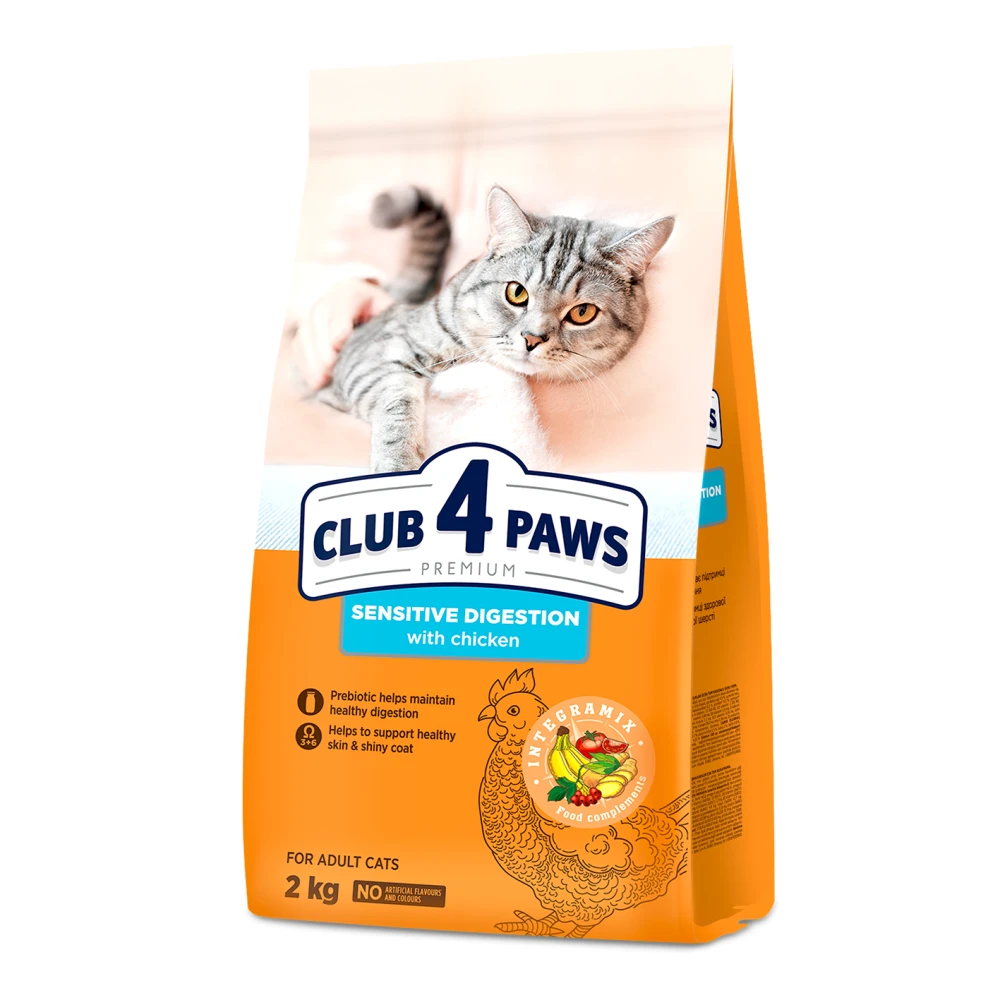 CLUB 4 PAWS Dry Cat Food for Sensitive Digestion 2 kg