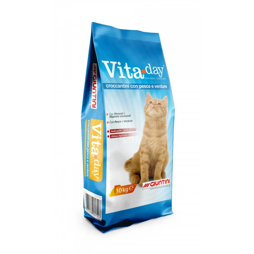 Vita Day Dry Cat Food Vegetables & Fish 10kg