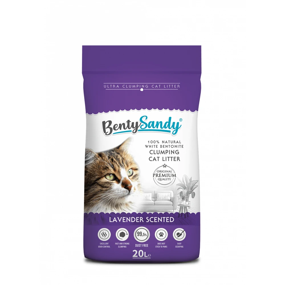Benty Sandy Lavender Cat Litter 20L