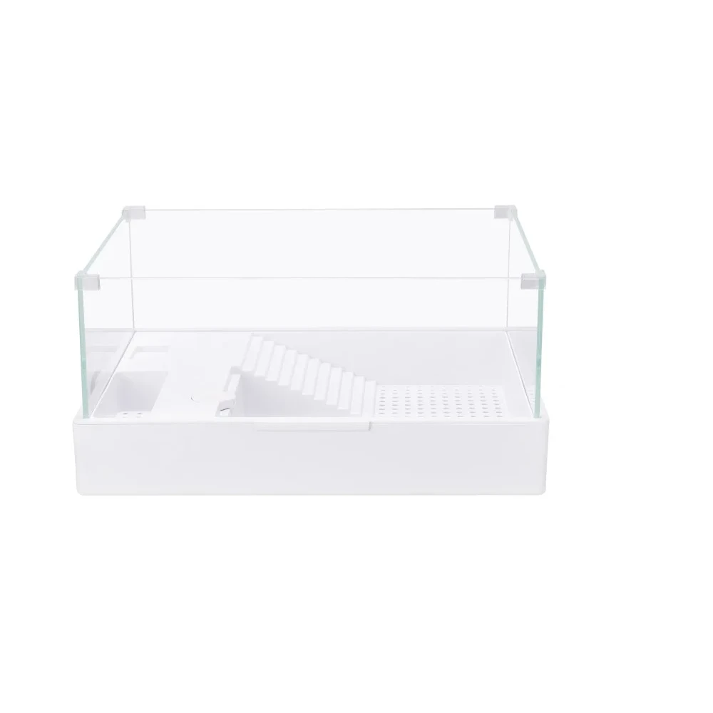Glass turtle tank with SOBO filtration system